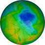 Antarctic ozone map for 2025-11-16